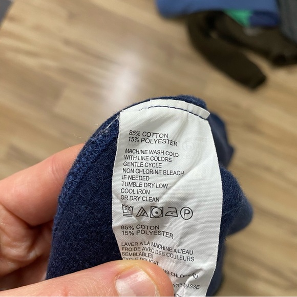 Tommy Bahama Half Zip pullover reversible navy blue Large L - Picture 6 of 11